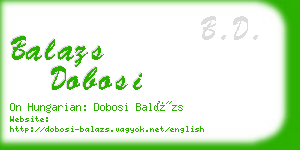 balazs dobosi business card